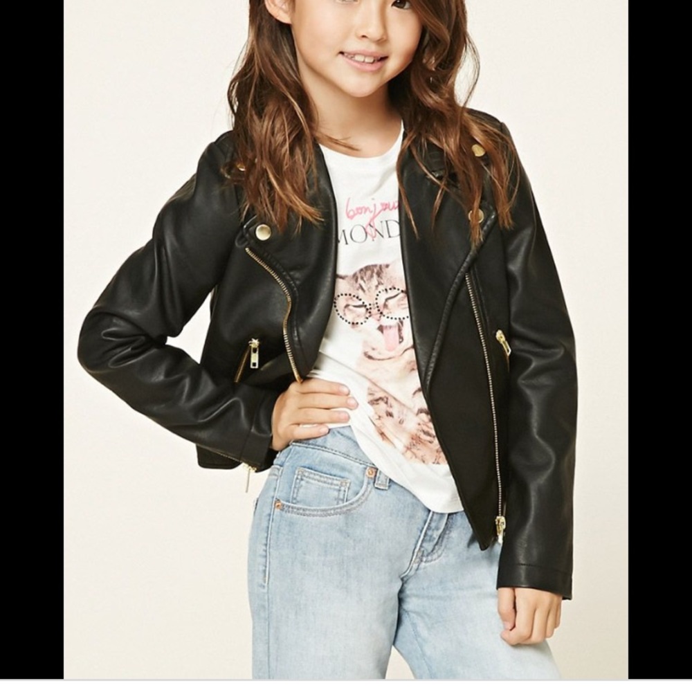 Forever 21 black leather jacket